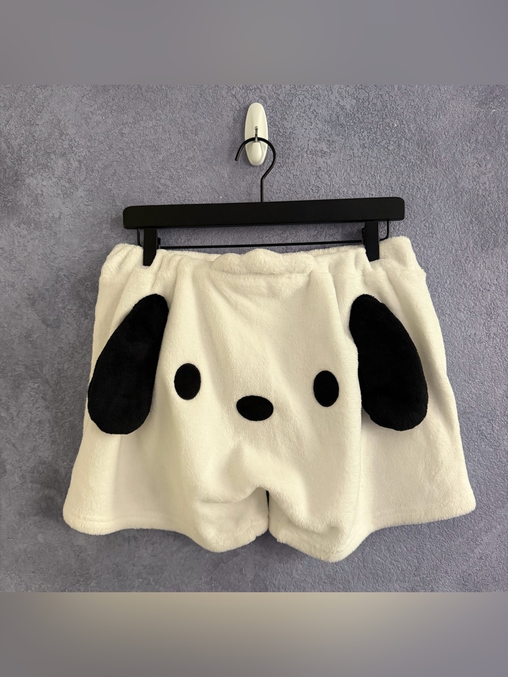 Sanrio Pochacco Fuzzy Shorts w/ Pockets (NWOT) • Size: L (Fits like S/M)